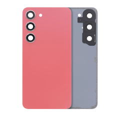 Premium Back Cover Glass With Camera Lens For Samsung S23 - Orange
