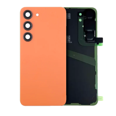 Premium Back Cover Glass With Camera Lens For Samsung S24 - Sandstone Orange