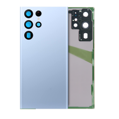 Premium Back Cover Glass With Camera Lens For Samsung S22 Ultra - Sky Blue