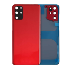 Premium Back Cover Glass With Camera Lens For Samsung S20 Plus - Red