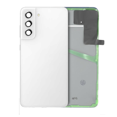 Premium Back Cover Glass With Camera Lens For Samsung S21 FE - White