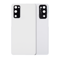 Premium Back Cover Glass With Camera Lens For Samsung S20 FE - Cloud White