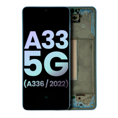 Genuine OLED Assembly with Frame for Samsung A33 5G (A336 / 2022) - Blue