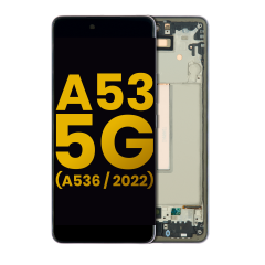 Refurbished OLED Assembly With Frame For Samsung A53 5G (A536 / 2022) - Black