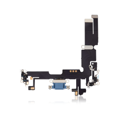 Aftermarket Plus Charging Port Flex Cable for IP 14 Plus - Blue