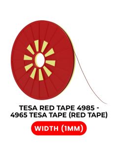 Double-Sided Polyester Red Tape (1MM X 25M) (Tesa Model ## 4965)