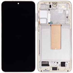 Aftermarket Pro OLED Assembly with Frame for Samsung S23 Plus (6.55") (US & International Version) (With Finger Print Sensor) - Cream