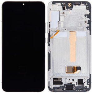 Aftermarket Pro OLED Assembly with Frame for Samsung S22 Plus (6.55") (With Finger Print Sensor) - Phantom White