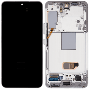 Refurbished OLED Assembly with Frame for Samsung S22 - Phantom White