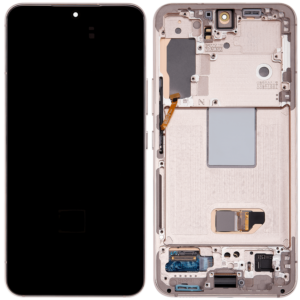 Refurbished OLED Assembly with Frame for Samsung S22 - Pink Gold