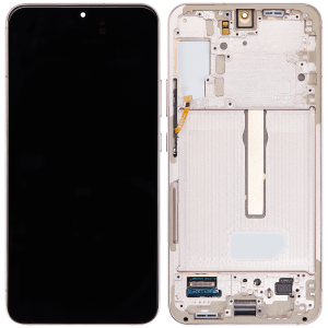 Aftermarket Pro OLED Assembly with Frame for Samsung S22 Plus (6.55") (With Finger Print Sensor) - Pink Gold