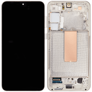 OLED Assembly With Frame For Samsung Galaxy S23 Plus (US & International) (Aftermarket Plus) (Cream)