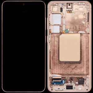 Refurbished OLED Assembly with Frame for Samsung S24 - Sandstone Orange
