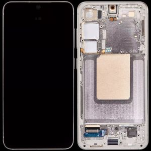 Refurbished OLED Assembly with Frame for Samsung S24 - Amber Yellow