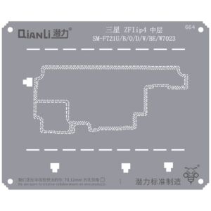 Bumblebee Stencil (QS664) For SX Z Flip 4 (SM-F721U/B/O/D/W/BE/W7023) Middle Frame (Qianli)