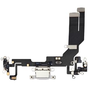 Premium Charging Port Flex Cable With Board for IP 16e - White