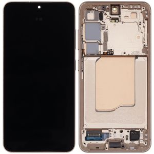 OLED Assembly With Frame For Samsung Galaxy S25 5G (US & International) (Refurbished) (Pink Gold)