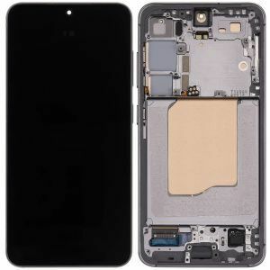 (AM Ultra) OLED Assembly with Frame For Samsung S25 (120Hz) - Silver Shadow