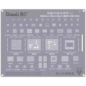 Bumblebee Stencil (QS511) Qualcomm CPU 11-Snapdragon 6Gen1 / 8Gen2 / 8Gen3-SM6450 / 8550 / 8650 (Qianli)