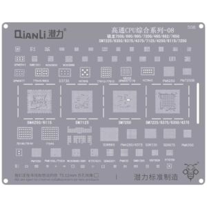 Bumblebee Stencil (QS508) Qualcomm CPU 08-Snapdragon 750G / 690 / 695 / 720G / 460 / 662 / 765G-SM7225 / 6350 / 6375 / 4375 / 7125 / 4250 / 6115 / 7250 (Qianli)