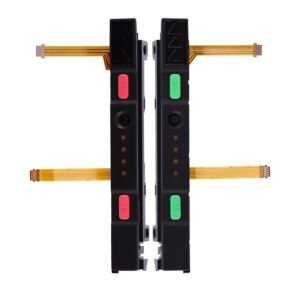 Plastic Rail (Right+Left) With Flex Cable for Nintendo Switch (Pink / Green)