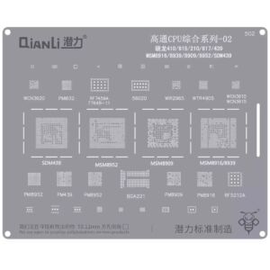 Bumblebee Stencil (QS502) Qualcomm CPU 02-Snapdragon 410 / 615 / 210 / 617 / 439-MSM8916 / 8939 / 8909 / 8952 / SDM439 (Qianli)