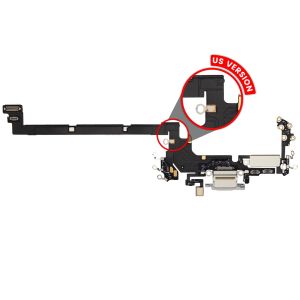 Premium Charging Port Flex Cable Compatible For iPhone 17 Pro (US Version) (Silver)