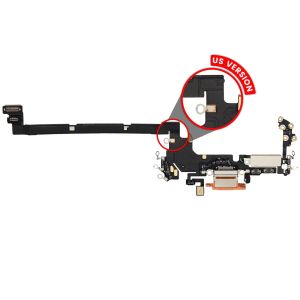 Premium Charging Port Flex Cable Compatible For iPhone 17 Pro (US Version) (Cosmic Orange)
