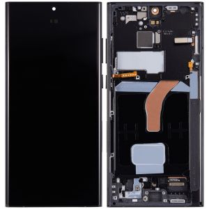 OLED Assembly With Frame For Samsung Galaxy S22 Ultra 5G (US & International Version) (Aftermarket Pro) (With Finger Print Sensor)(Graphite) 
