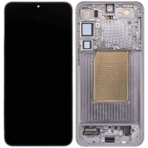 OLED Assembly With Frame For Samsung Galaxy S25 Plus 5G (US & International Version) (Aftermarket Plus) (Silver Shadow)