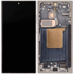 OLED Assembly With Frame For Samsung Galaxy S24 Ultra (Refurbished) (Titanium Gray)