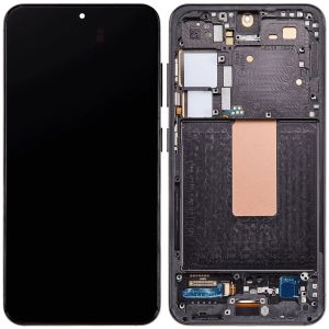 Aftermarket Pro OLED Assembly with Frame for Samsung S23 (US & International Version) (With Finger Print Sensor) - Phantom Black