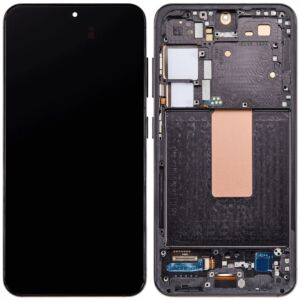 Refurbished OLED Assembly with Frame for Samsung S23 - Phantom Black