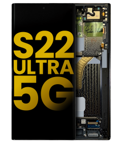 Refurbished OLED Assembly with Frame for Samsung S22 Ultra - Phantom Black
