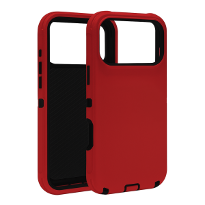 Defender Case For iPhone 17-Red (WITHOUT CLIP)