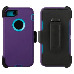 DEFENDER CASE FOR IPHONE7/8 PLUS PURPLE TEAL