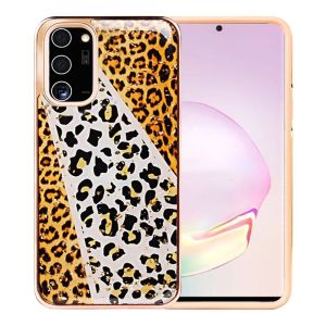 Samsung Galaxy Note 20 Luxury Chrome Glitter Design Case Cover - Gold Safari
