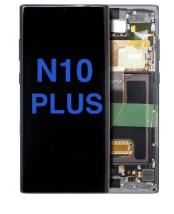 Aftermarket Pro OLED Assembly with Frame for Samsung Note 10 Plus (With Finger Print Sensor) - Aura White