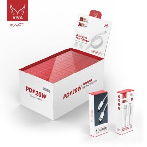 1M USB-C TO TYPE-C CABLE 36PC (WHITE) /DISPLAY BOX