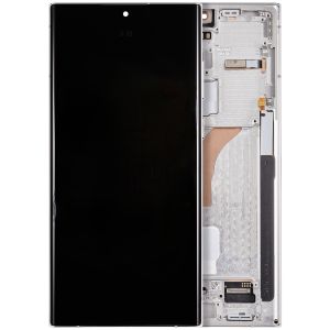 Aftermarket Pro OLED Assembly with Frame for Samsung S22 Ultra (With Finger Print Sensor) - Phantom White