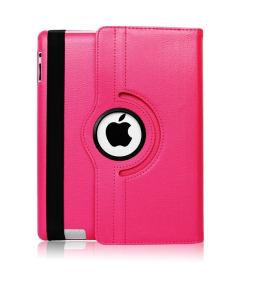 Rotating Leather Case For iPad mini 1/2/3 Pink