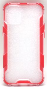 BUMPER COLOR CLEAR CASE FOR IPHONE 12 MINI RED