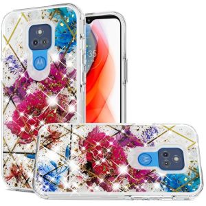 Motorola Moto G Play 2021 Magnificent Epoxy Glitter Design Hybrid Case Cover - Bouquet Floral