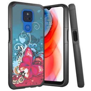 Motorola Moto G Play 2021 Premium Minimalistic Slim Tough ShockProof Hybrid Case Cover - Butterfly Bliss