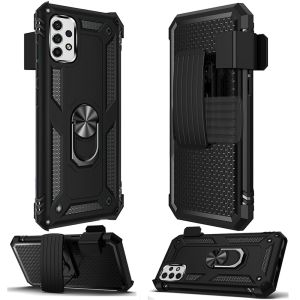 For Samsung A23 5G Holster Magnetic Ringstand Clip Cover Case - Black