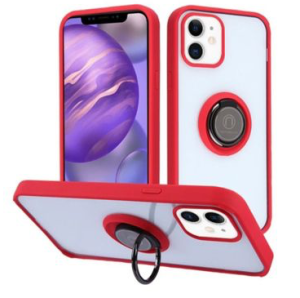 Hybrid Case With Ring Stand For Iphone 13 Pro Max Red