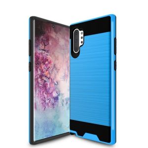 BRUSH METAL CASE FOR SAM NOTE 10 BLUE