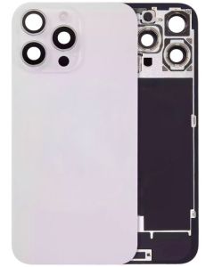 Back Glass With Steel Plate And MagSafe Magnet Pre-Installed Compatible For iPhone 16 Pro - White Titanium