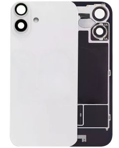 Back Glass With Steel Plate With MagSafe Magnet Pre-Installed Compatible For IPhone 16  (White)