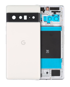 BACK HOUSING COMPATIBLE FOR GOOGLE PIXEL 6 PRO (GENUINE OEM) (CLOUDY WHITE)